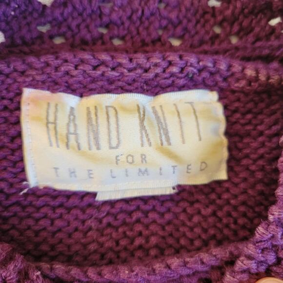 Vintage Hand Knit for The Limited Beaded Sweater Tunic Dress Size Small/Medium - Picture 3 of 7